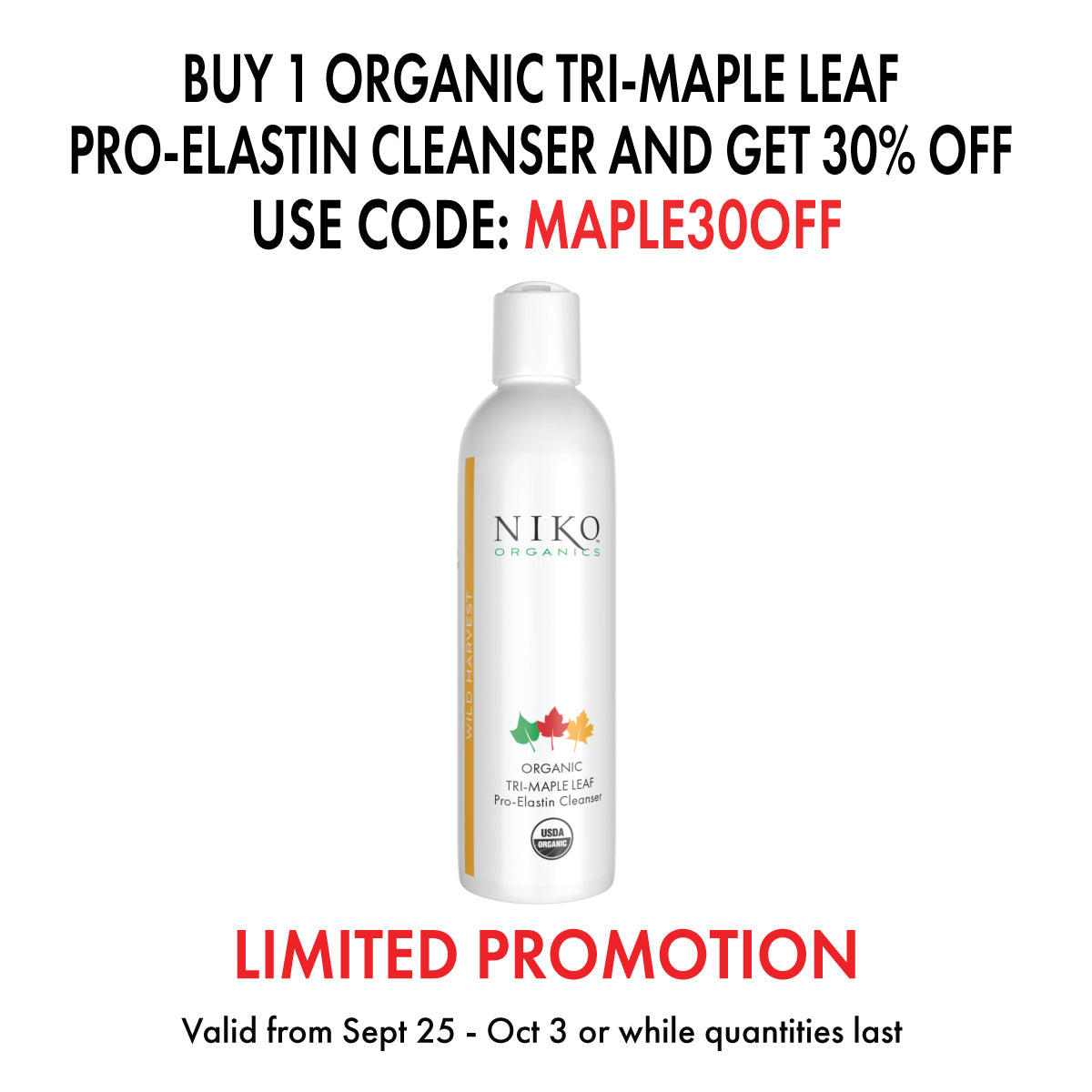 ORGANIC TRI-MAPLE LEAF PRO-ELASTIN CLEANSER image 0